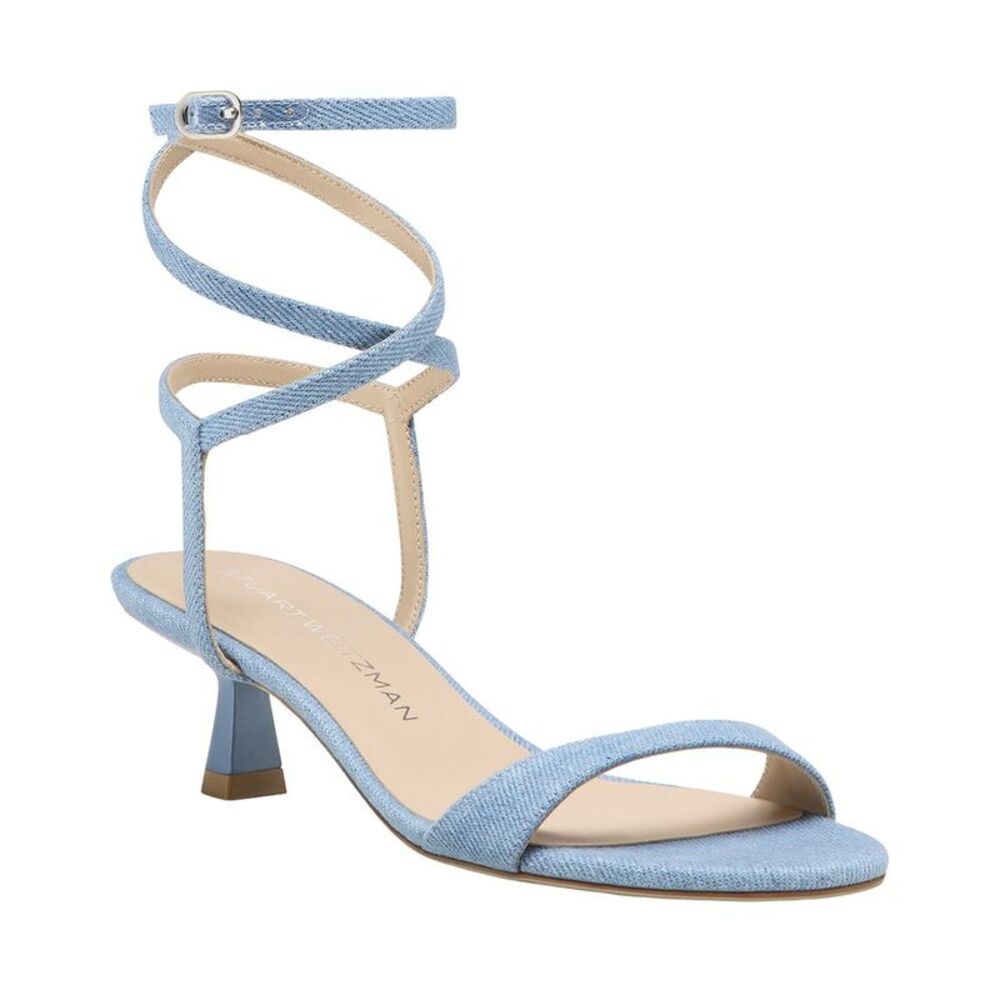 Stuart Weitzman Nudist Wrap 50 Denim Sandal
